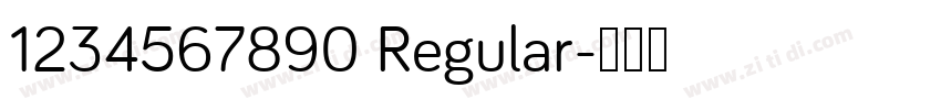 1234567890 Regular字体转换